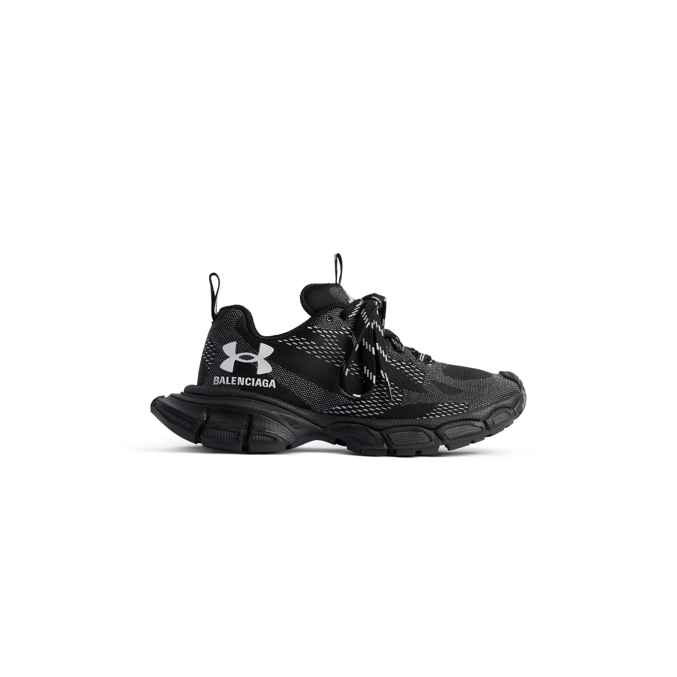 Ba*len*cia*ga men''s under armour 3xl knit trainers in black white 814419w3xua1090